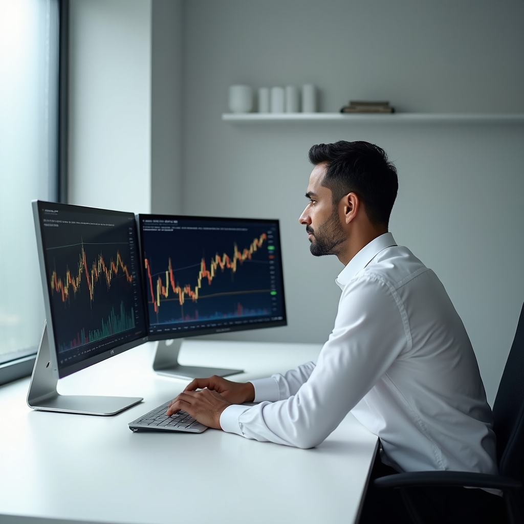 Forex trading education workspace with currency charts and analysis tools
